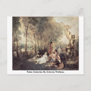 Cartão Postal Fetes Galantes Por Antoine Watteau