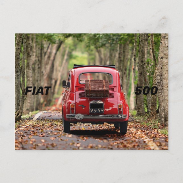 Cartão Postal Fiat 500 Carro (Frente)