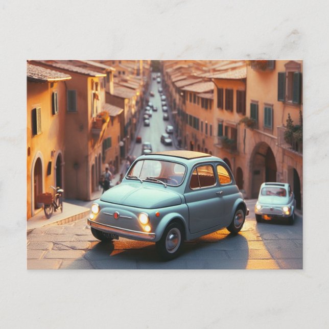 Cartão Postal Fiat 500 diversão (Frente)