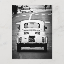Cartão Postal Fiat 500 em Roma, Itália