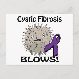 Cartão Postal Fibrose Cística Dissemina o Design de Conscientiza