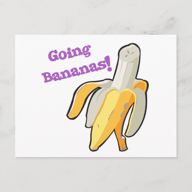 Cartão Postal ficando louco! banana (Frente)