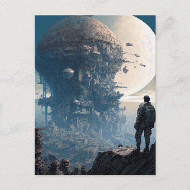 Cartão Postal Ficha Científica Paisagem da Cidade Ficha Alieníge (Frente)