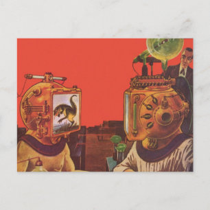 Cartão Postal Ficha Científica Vintage, Capacetes De Vapor De A
