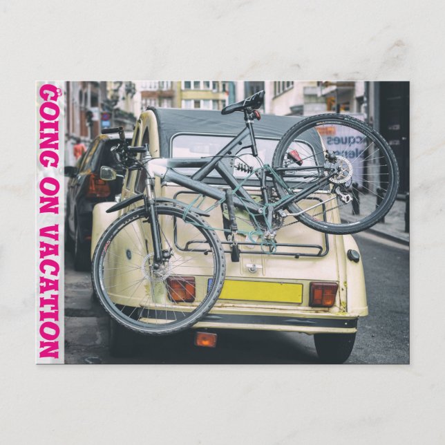 Cartão Postal Ficha de Posto Indo para Férias (Frente)