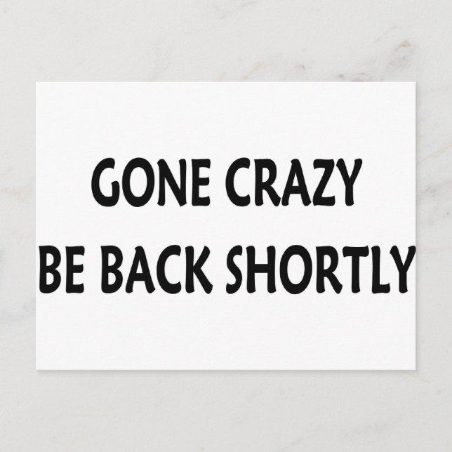 Cartão Postal Ficou Louco (Frente)