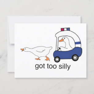 Cartão Postal Ficou Muito Bobo Ganso Engraçado Humor Policial