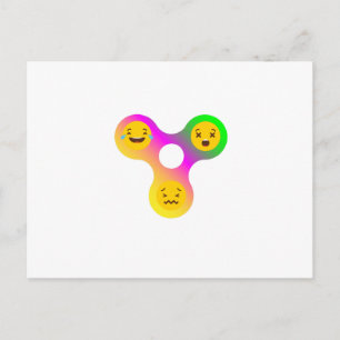 Cartão Postal Fidget Spinner Emoji's Engraçado Gift