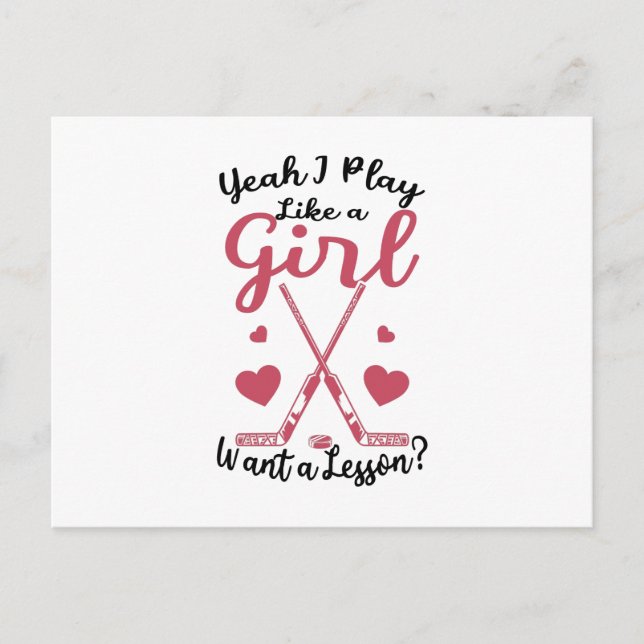 Cartão Postal field hockey girls (Frente)