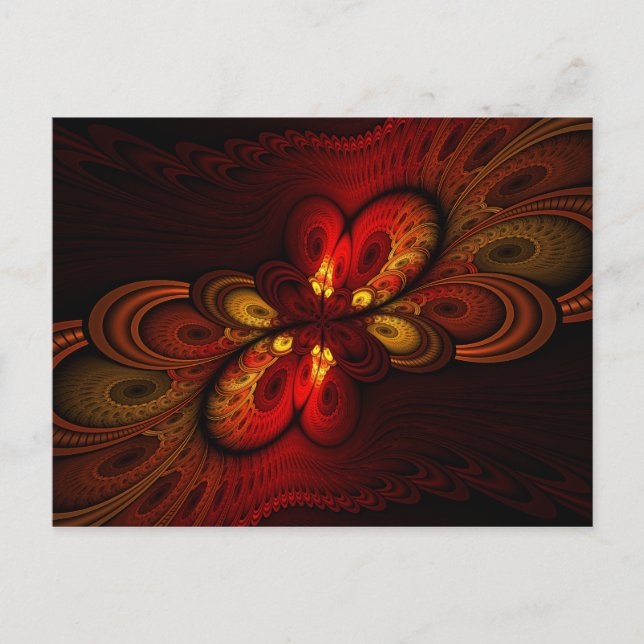 Cartão Postal Fieri Abstrato Fractal Art (Frente)