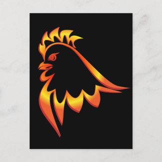 Cartão Postal Fiery Rooster