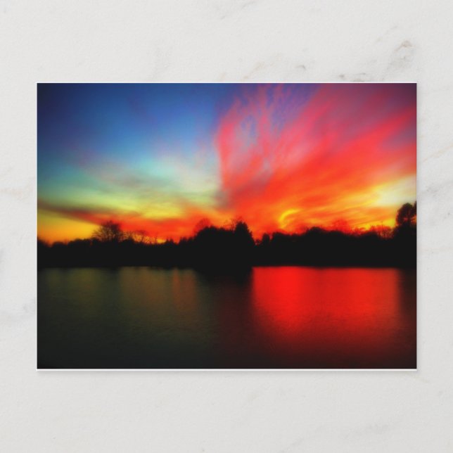 Cartão Postal Fiery Sky (Frente)