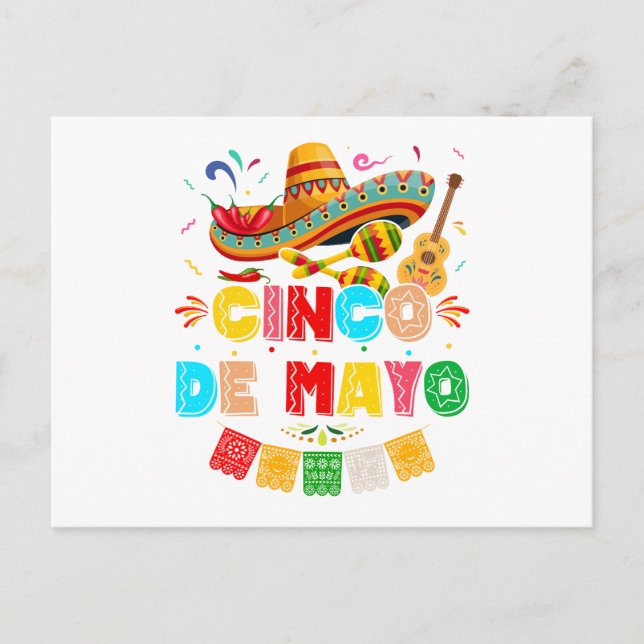 Cartão Postal Fiesta Cinco de Mayo (Frente)