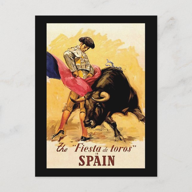 Cartão Postal Fiesta De Toros Na Espanha (Frente)