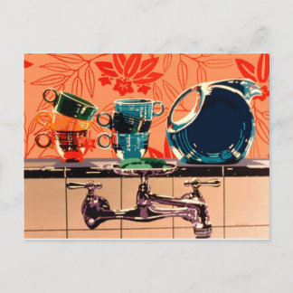 Cartão Postal Fiestaware e Kitchen Sink