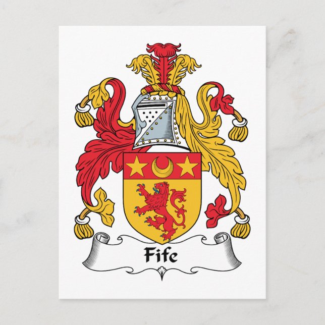 Cartão Postal Fife Family Crest (Frente)