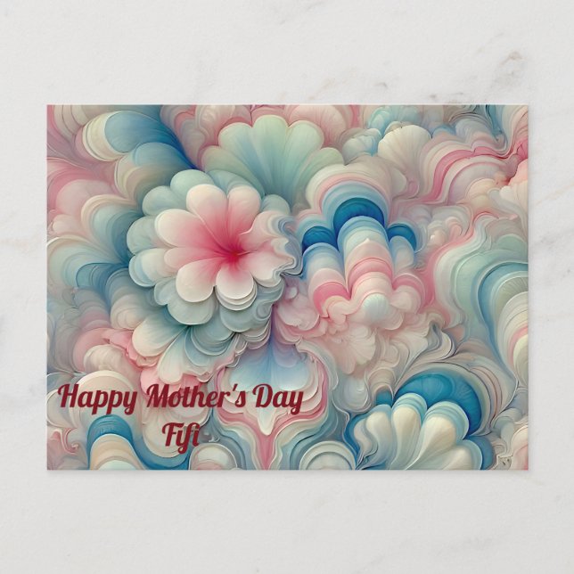 Cartão Postal FIFI ~ Dia de as mães ~ Pastel doce ~ (Frente)