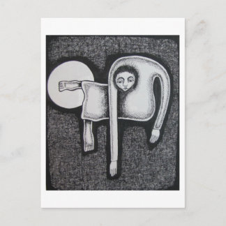 Cartão Postal Figura Angular e Círculo Branco por Hassan Wahba