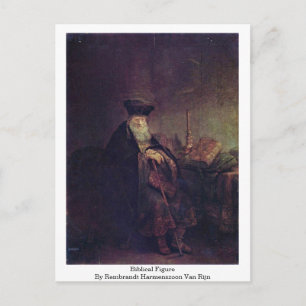 Cartão Postal Figura Bíblica Por Rembrandt Harmenszoon Van Rijn