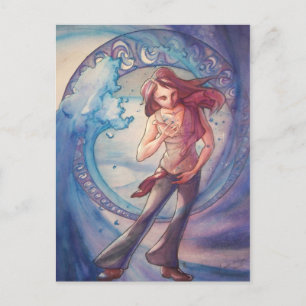 Cartão Postal Figura da água líquida