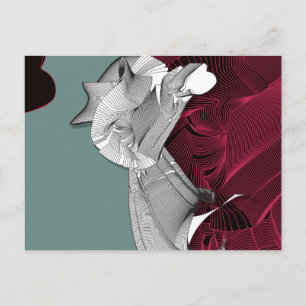 Cartão Postal Figura da arte de Digitas