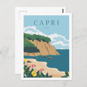 Cartão Postal Figura da Capri Italy Famous Viagem Place