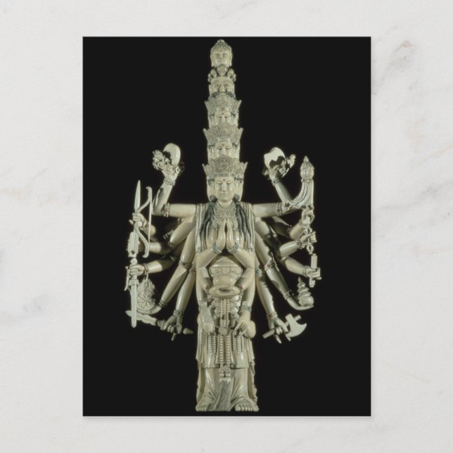 Cartão Postal Figura da deusa Hindu Kali (Frente)