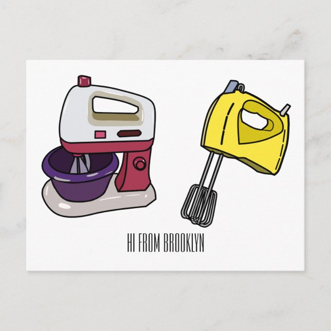 Cartão Postal Figura de desenho animado do Mixer (Frente)