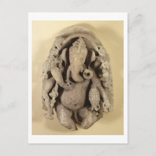 Cartão Postal Figura de Ganapati, dinastia Chandella (arenito)