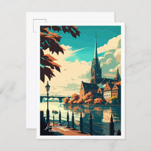 Cartão Postal Figura de viagens vintage de Constanz na Alemanha