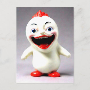 Cartão Postal Figura Engraçada Esquisita