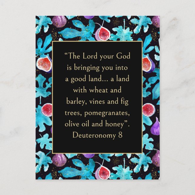 Cartão Postal Figuras Prometidas de Desuteronomia de Terra 8 Ver (Frente)