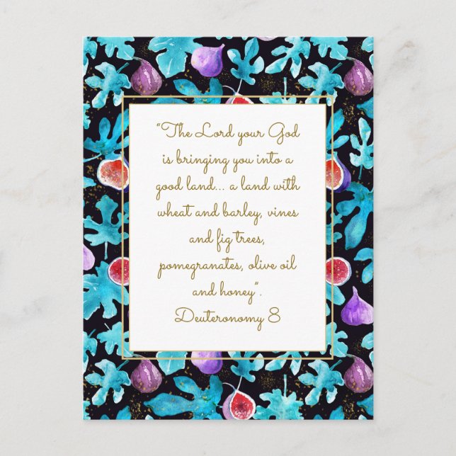 Cartão Postal Figuras Prometidas de Desuteronomia de Terra 8 Ver (Frente)
