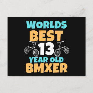 Cartão Postal Figurino de Festa de aniversário BMX de 13 anos