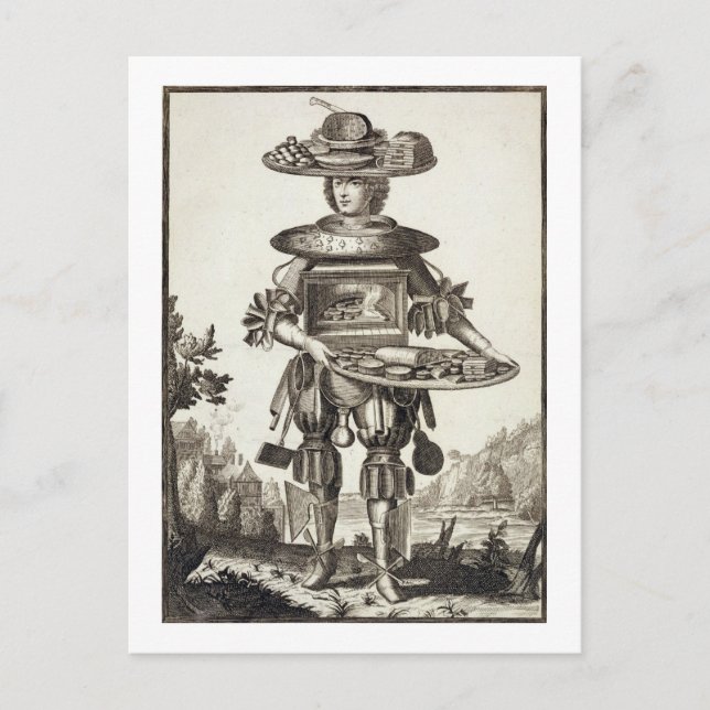 Cartão Postal Figurino para uma pastelaria, pub. de Gerard Valck (Frente)