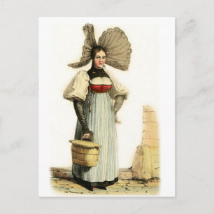 Cartão Postal Figurino tradicional suíço de Berna