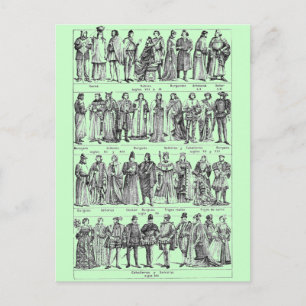 Cartão Postal Figurinos Históricos