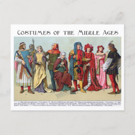 Cartão Postal Figurinos Históricos da Idade Média