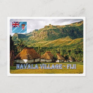 Cartão Postal Fiji - Aldeia Navala -