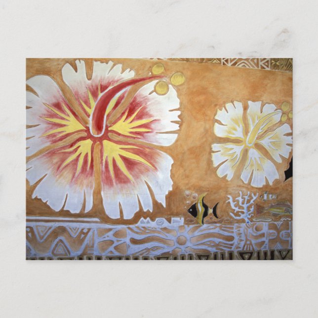 Cartão Postal Fiji, arte mural. (Frente)