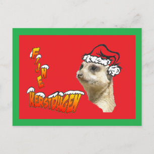 Cartão Postal Fijne Kerstdagen Stokstaartje Kerstman Briefkaart