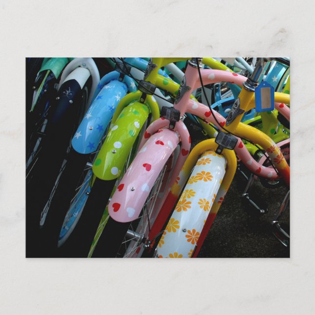 Cartão Postal Fila de Bicicletas (Frente)
