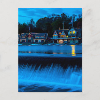 Cartão Postal Filadélfia Boathouse Row Ao Sunset