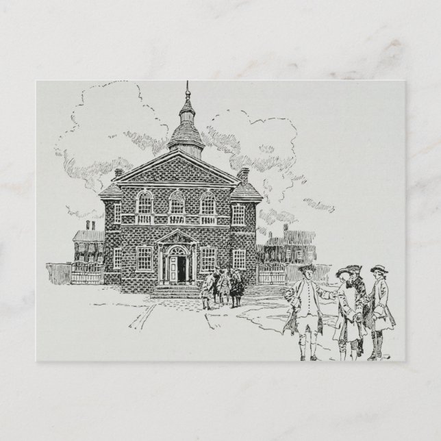 Cartão Postal Filadélfia de Hall do Carpinteiro (Frente)