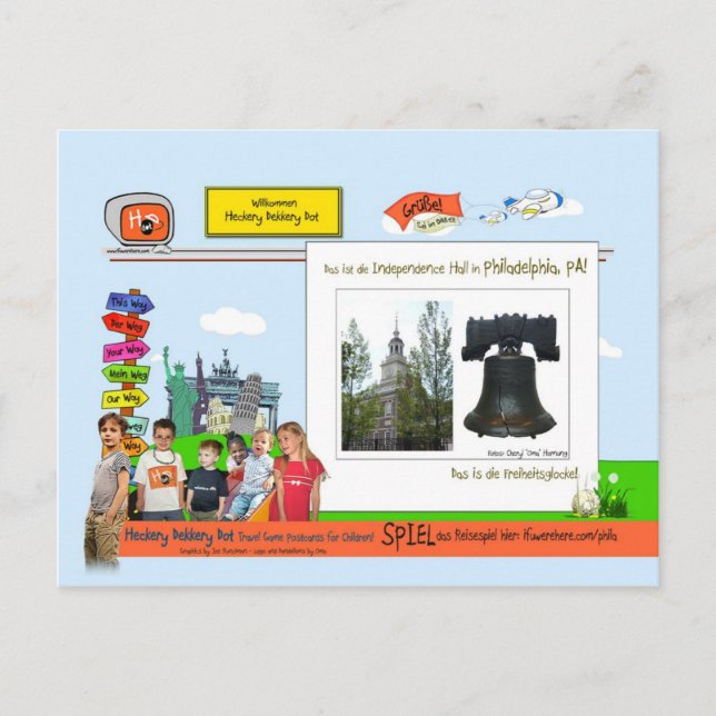 Cartão Postal Filadélfia, PA (Frente)