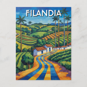 Cartão Postal Filandia Viagem Colômbia