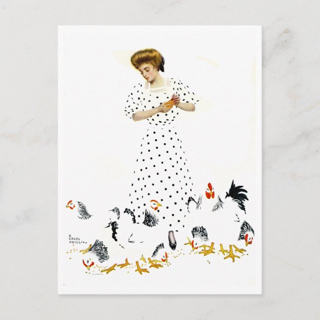 Cartão Postal Filha de Coles Phillips Fadeaway Farmer's (Frente)