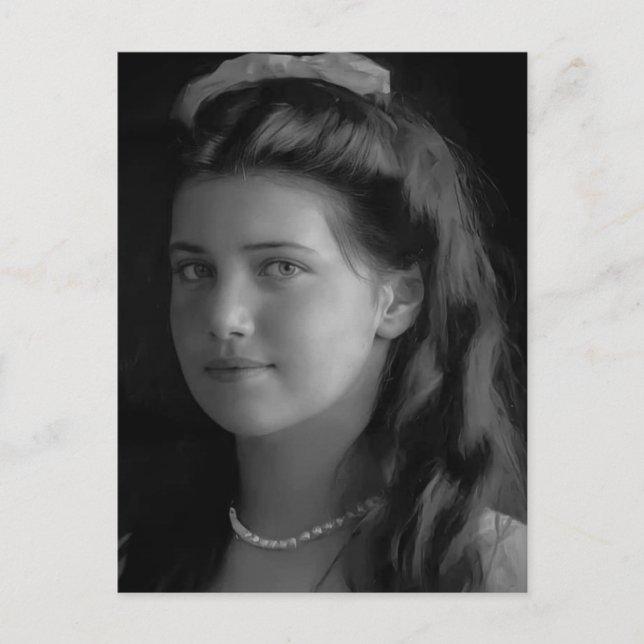 Cartão Postal Filha do czar da Rússia, Grã-Duquesa Maria (Frente)