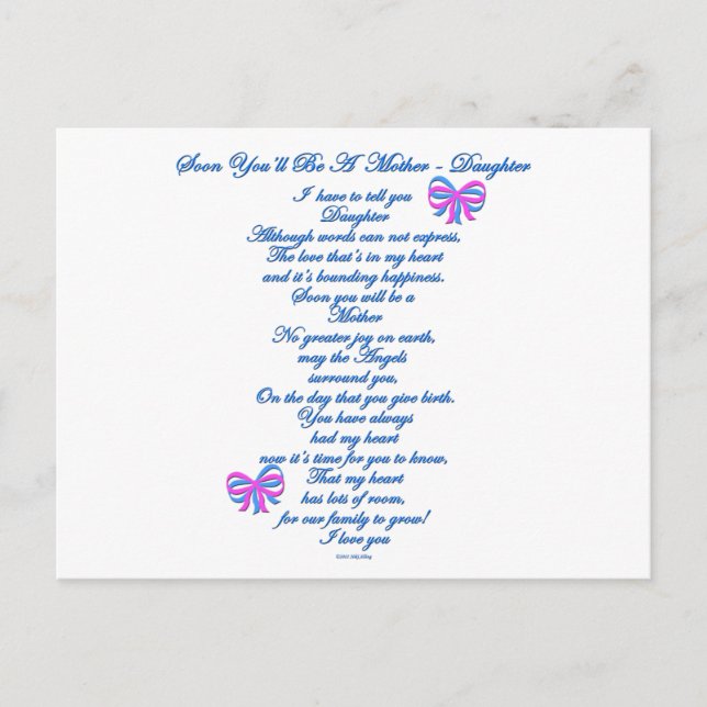 Cartão Postal Filha Esperando 1rua (Frente)