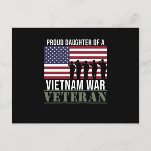 Cartão Postal Filha Orgulhosa de Veterano Feliz Dia dos Veterano